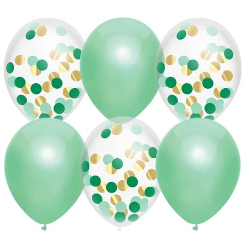 groene confetti ballonnen