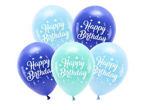 Happy birthday ballonnen blauw