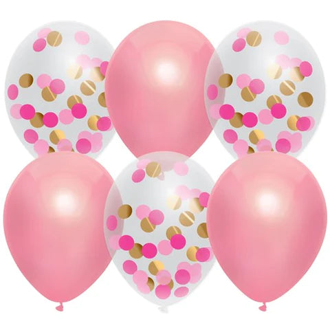 Roze confetti ballonnen